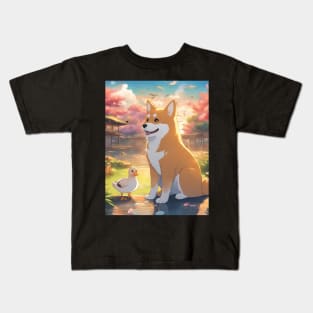 Playful Nature of Shiba dogs Kids T-Shirt